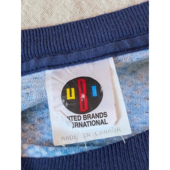 Vintage Star Wars Chewbacca AOP Blue Cotton Single Stitch Tee UBI 90s XL Wookie - Picture 6 of 9